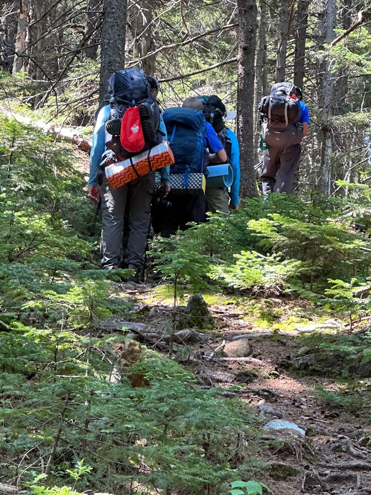 Backpacking Scouts in the woods